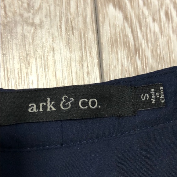 ark&co. Embellished beaded navy blouse S - Picture 3 of 4